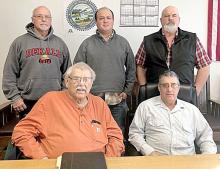 The 2023 Gregory County Board of Commissioners is pictured above. Back Row, l to r: Bob Hausmann, Vice-Chair, Commissioner District 4, Jessy Biggins, Chair, Commissioner District 1, Lance Matucha, Commissioner District 2. Front Row, l to r: Jeff Johnson, Commissioner District 5, Byrain Boes, Commissioner District 3.