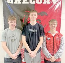 Three members of the Gregory Gorillas boys basketball team received All Conference honors this season. Landon Keiser was named to the SCC All- Conference team and Colt Keiser and Lincoln Juracek were both selected as All-Conference members in the SCC and SESD conferences.