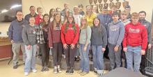 Seniors from Burke and Gregory visited the Gregory County Courthouse for the annual county Government Day on Tuesday, April 15, 2025. While there, they conducted a mock trial. Afterward, they were treated to lunch at the Burke VFW sponsored by the Burke American Legion. Several students are missing from the photo because they had to leave early for a track meet. (Submitted photo)