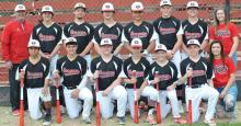 Gregory County Varsity baseball team participants include back row, l to r: Coach Neil Hylla, Brogan Glover, Rhoss Oliver, Rylan Peck, Gunnar Stephens, Kade Braun, Gannon Thomas and Sawyer Tietgen (stats). Front row, l to r: Alex Songer, Trey Murray, Nathan Fortuna, Lincoln Juracek, Eli Ekroth, Bobbi Wischmann and Brynn Hylla (stats). Not pictured: Ben Witt, Reed Benter and Pierce Stukel.