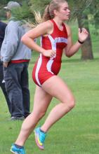 Kodi Timanus helped the girls’ varsity team to a second place finish in the Platte-Geddes Invitational.