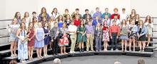 The junior high band played four songs including “Glorioso” by Robert W. Smith, “Every Day New” by William Owens, “Legend of Devil’s Lake” by Michael Sweeney, and “Raiders March” arr. by Paul Lavender.