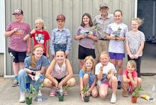 Pictured back row, l to r: Beck Andrews, Dash Drey, Liam Sutton, Rubee Klug, Tom Glover, Mya Koening, and Zoe Koenig. Front row, l to r: Jaque Smith, Nona Horn, Chloe Smith, Daisey Drey, Toni Horn