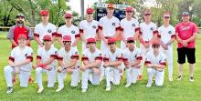 Members of the 2025 Gregory Teeners baseball team are, back row, l to r: Coach Jason Frasch, Tyson Kokesh, Dylan Fiebelkorn, Cooper Feyereisen, Colt Keiser, Carter Baumgartner, Landon Keiser, Lincoln Juracek, and Ass’t. Coach Chris Keiser; front row, l to r: Jaxson Lindholm, Aiden Frasch, Cash Hemming, Hudson Fuhrer, Eli Ekroth, David Biggins, and Zach Wheeler; not pictured: Jayder Schonebaum.
