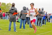 Luke Barreto was the top finisher for Gregory, making it onto the podium in 14th place in his third appearance at the state meet. (Photo courtesy of South Dakota Public Broadcasting.)