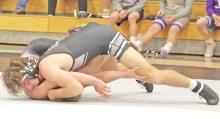 Coach Seth Webster described Jhett Eklund, shown above, as “probably the most dangerous kid I’ve seen in the state.” His record for the season so far is 10-0. (Photo by Cindy McCarthy)
