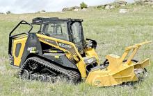 TMK Landworks has two ASV RT-135 Track skid steers and attachments built for forestry work that will handle full size cedar trees with ease as well as other land reclamation projects.