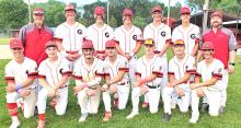 Gregory County 18U Legion posed for their 2024 team photo. Back row, l to r: Coach Neil Hylla,RaneKenzy,KadeBraun,GannonThomas,GentryBartling,NoahBearshield,Coach Andy Thomas. Front row, l to r: Lincoln Juracek, Sawyer Tietgen, Jader Schonebaum, Rylan Peck, Jad Leber, Bryce Bartling, and Cash Hemming.