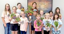 Gregory County 4-H had a blooming good time at the Bouquet Making Workshop on Thursday, August 7, 2025, led by Katie Koenig, along with her daughters, Mya and Zoe. Youth learned all about horticulture and gardening and had the hands-on opportunity to create their very own bouquets to take home. The creativity was in full bloom as everyone explored different textures, colors, and floral arrangements.
