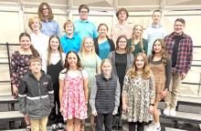 Gregory students participated in the Junior High Region V Music Festival in Platte on November 19, 2024. They were back row, l to r: Maric Klinger, Austin Vosika, Jacob Klein, and Wyatt Beck. Third row, l to r: Kaiden Myers, Ben Engel, Tristian Wheeler, Jerilee Hanson, and Tyce Schweigert. Second row, l to r: Hadley Braun, Ava Schweigert, Gracelyn Lanz, Emma Brozik, and Kennley Sedlacek. Front row, l to r: Otto Reber, Abby Holmes, Lizzy Wonnenberg, and Jaelyn Birkeland. (Submitted photo)