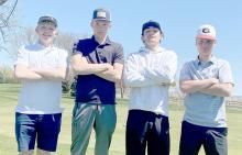 Colt Keiser, Matthew Smith, Jhett Eklund, and Lincoln Juracek, shown l to r, were one of the top teams at the Bon Homme tournament in Springfield last week.