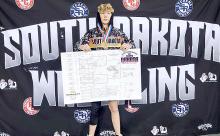 Avery Sengelmann earned a first place finish at the State AAU Wrestling Tournament. He won all by fall with one technical fall in the Schoolboy 150 division.