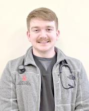 Medical student completing