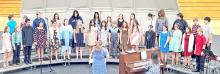 The sixth grade choir put a new spin on some otherwise familiar tunes during their performance.