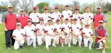 The Gregory County club baseball team heads into tournament play with a 6-3 season record. In the back row, l to r, are Assistant Coach Neil Hylla, Assistant Coach Rich Stephens, Gunnar Stephens, Gannon Thomas, Kade Braun, Colt Keiser, Rylan Peck, Jader Schonebaum, and Head Coach Andy Thomas. Front row, l to r: Zach Wheeler, Hudson Fuhrer, Sawyer Tietgen, Eli Ekroth, Lincoln Juracek, Jad Leber, Landon Keiser, Aiden Frasch, and Assistant Coach Jason Frasch.