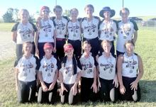 The 12u girls softball team placed 2nd in the Clearfield tournament on Sunday, July 5, 2026. Back row, l to r; Nevaeh Pore, Hannah Hull, Avaya Vomacka, Mya Warnke, Addyson DuFrane, Mayme Reber, and Avery Stukel. Front row, l to r; Meadow Wonnenberg, Sutton Braun, Rowan Wenger, Hailie Lutt, Lydia Wonnenberg, and Kareen O’Connor.