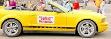 John Hansen, shown here with wife Cheri, was the parade marshal for this year’s parade.
