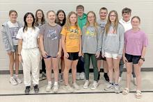 Those earing a Superior I+ were front row, l to r: Vivian Nguyen, Gracelyn Lanz, Harper Wenger, Mya Warnke, Hannah Hull, and Lydia Wonnenberg. Back row, l to r: Avery Birkel, Harper Rudie, Hadley Braun, Tyce Schweigert, Ian Opp, and Dawson Stukel.