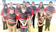 The State Youth Bowling Tournament was held on April 13 and 14, 2024, at Meadow Wood Lanes in Rapid City, SD. The bowlers were sponsored by Consumer’s Federal Credit Union. Those who participated were Tristian Wheeler, Bear McSweeney, Leah Kaluhiokalani, Brady Parkis, Adrianna Ziady, Tammi Claussen, Brock Parkis, Zachary Wheeler, Logan Kaluhiokalani, Jaden Fedde, and Emma Holmberg.