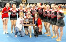 The Gregory girls placed second in competitive dance at the state cheer and dance competition in Rapid City, Friday, October 25. (Photo by Jeff Determan)