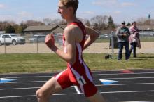 Luke Sinclair ran his best season times in both 800 and 1600 meter races.