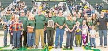 Back row pictured l to r: Hoyt Nicholas, (holding Hoyt Jr.), Hannah Nicholas, (holding Luke Nicholas), David Larsen, Melonly Bertram, Cody Bertram, Trevor Bertram, David Nicholas, Cole Nicholas, Harvey Nicholas, Lisa Nicholas, Kalla Bertram, Keely Connot, (holding Noa Connot), and Ben Connot. Front row pictured l to r: Chris Larsen, Jolynne Bertram, Randy Bertram, Kathy Nicholas, Rocky Bertram, Jane Bertram, Harvey Nicholas, Ada Nicholas, and Knox Connot.
