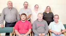 The 2023 Gregory City Council is pictured above. In the back row, l to r, are Mayor Al Cerny, Darwin Grim, Ashley Lozano, and Kristi Drey. In the front, shown l to r, are Guhner Kepler, Cory Graber, and Maurice Schlaht. (Darwin Grim was absent when the previous photo was taken, and his name inadvertently left out.)