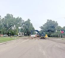 Streets reconstruction continues in preparation for paving later this month.