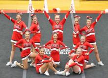 Gregory’s competitive cheer was the very first routine of the event and the girls overcame the pressure and nailed their routine. Their performance earned them a score of 184 and a fifth place finish out of sixteen small stunt/tumbling teams.