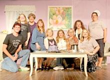 More than 400 people attended the three-day run of Steel Magnolias last weekend. The cast is pictured on the set alongside a painting by Christina Baldwin, while an Armadillo Groom’s Cake made by Stephanie Pochop provided a special treat for the cast and crew following the production. Pictured are George Timanus, Caitlin Kurts, Karen Timanus, Charissa Ring, Valerie Johnson, Patience Swift, Sara Anderson, Rose Wolf, Ronda Graber, and Kristy Roeder.