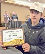 Congratulations to FFA member Max Steffen, son of Kalissa and Matt Steffen, on winning the youth soybean quality contest. He received his award December 3, 2025, in Sioux Falls.