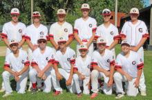 The Gregory Co. Junior Teeners 2022 roster includes back row, l to r: Pierce Stukel, Dylan Fiebelkorn, Jader Schonebaum, Colt Keiser, Lincoln Juracek, and Carter Baumgartner. Front row, l to r: Eli Ekroth, Zach Wheeler, Cash Hemming, Aiden Frasch, Landon Keiser, Max Bearshield. Not pictured: Hudson Fuhrer, Head Coach Chris Keiser, Assistant Coaches Jason Frasch and Ben Stukel.