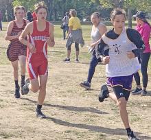 Nick Kenzy ran a season best time, good for fourth place, in the junior varsity race in Platte-Geddes on Saturday.