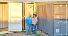 Olson Sales now offers shipping containers for sale. He and his wife Kayla and their four children live in Colome.