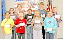 Winners of the Dallas American Legion Poppy Poster Constest are shown above. They are back row, l to r; Avery Birkel and Mason Miller. Middle row, l to r: Quinley Steffen, Gatlin Doney, and Lydia Wonnenberg. Front row, l to r; Carmen Kenzy, Madeline Engel, Adeline Beck, and Kerlee Den Herder. (Photos by Kristy Ring)