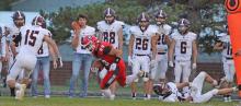 Trey Murray, #43, carried the ball eight times and had one reception for the Gorillas Friday night for 60 total yards offense.
