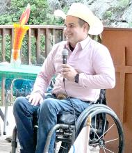Billie Sutton shares powerful personal story with campers