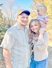 Cameron Biggins, shown here with his wife Ann (Stevicks) and their daughter has started Biggins Property Services LLC, a handyman and property maintenance service.