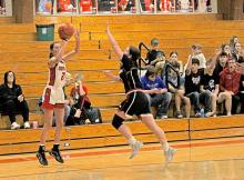 Regan Graesser scored 15 points in the game against St. Mary’s. (Photo by Madi Graber)