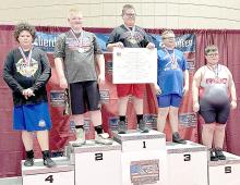 Austin Vosika won first place in the Novice HWT division, pinning his opponent in 2:36 seconds.