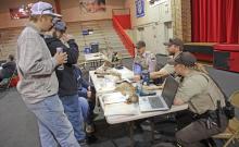 Game Fish &amp; Parks had an eye-catching table to attract students and adults to peruse their job and career opportunities at the career fair hosted by BID last Wednesday at Gregory Memorial Auditorium. (Photo by Morgan Painter)