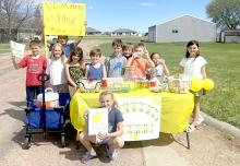 All but one member of the Help Squad was able to help at the lemonade stand on the unseasonably hot day. (Submitted photo)