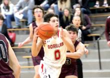 Noah Bearshield added 45 points to the three Gorillas victories this past week, including 13 points and 7 rebounds during the Platte-Geddes game on Monday night.