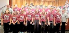 Sixteen Gregory students attended the junior high Rushmore Music Camp the week of August 2 through 7 at Northern State University in Aberdeen. Front row, l to r: Kareen O’Connor, Aria Spinsby, Sutton Braun, Christian Ring, Hannah Hull, Mya Warnke, Aiden Schwader, William Hanson, and Katie Opp. Back row, l to r: Jared Opp, AJ Timanus, Harper Wenger, Addyson DuFrane, Robby Ring, Ian Opp, Kade Beck, Tucker Smikle, and Joe Braun.