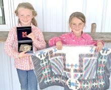 All-Around champion, (l)Dakota Jons of Bonesteel and Reserve All-Around, Ainsley Peppel (r) of Herrick.