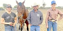 The Dallas round robin roping was held on Saturday, October 5th at the Dallas Arena. Header winners were, l to r; Kit Painter, Monty Painter, and Mayleigh Cole.