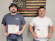 Harford and Kepler receive firefighter certification