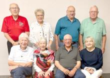 The GHS Class of 1959 held their 65th reunion at the Gregory American Legion on July 3, 2024. Those attending were back row, l to r: Berle Johnson, Donna (Diekmann) Hutchison, Jim Sejvar and Spence Vanneman. Front row, l to r: Dennis Dobesh, Barb Sattler, Ron Shattuck, and DeLetta (Raymond) Campbell.