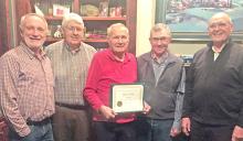 In January, Elmer Karl received his 60-year longevity membership award in the Masonic Lodge of SD.