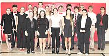 Members of the Oral Interp. team are shown back row, l to r: Eli Barreto, Cruz Klundt, Jackson Bolander, Mya Determan, Jess VanderPol, Aubrey Miller, Bo Brozik, and Piper Bartlett. Middle row, l to r: Ashtyn Waldner, Kaydence Klein, Ella Sperl, Addy Stukel, Jaden Graber, and Owen Hansen. Front row, l to r: Madisan Graber, Marissa Zimmerman, Dani Timanus, Cindy Khuu, and Ravyn Oliver.